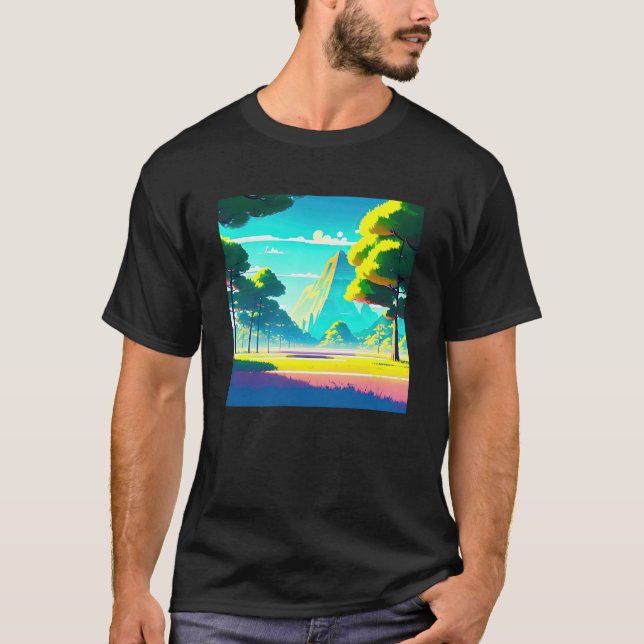 Synthwave outrun retrowave futuresynth sci fi  74 T-Shirt (Front)