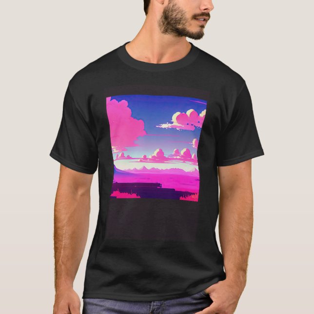 Synthwave outrun retrowave futuresynth sci fi  7 T-Shirt (Front)