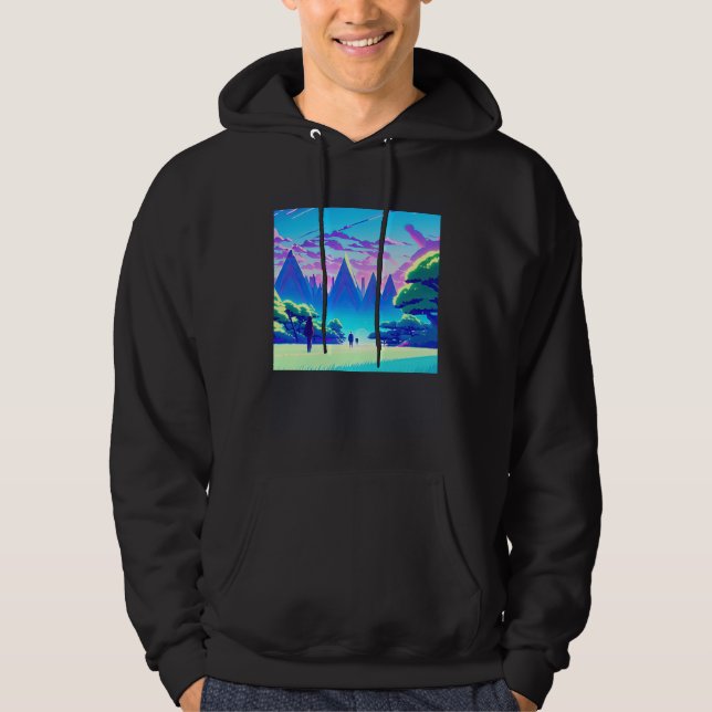 Synthwave outrun retrowave futuresynth sci fi  89 hoodie (Front)