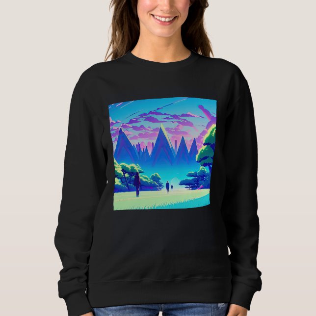 Synthwave outrun retrowave futuresynth sci fi  89 sweatshirt (Front)