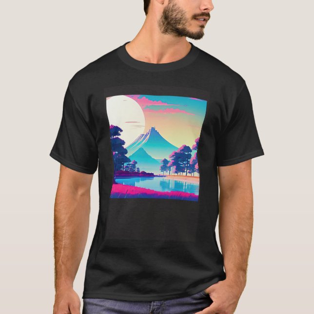 Synthwave outrun retrowave futuresynth sci fi  8 T-Shirt (Front)