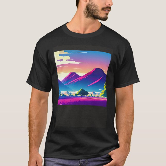 Synthwave outrun retrowave futuresynth sci fi T-Shirt (Front)