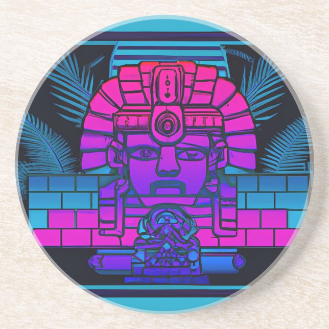 Synthwave Pharaoh Coaster (Front)