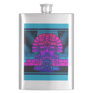 Synthwave Pharaoh Hip Flask