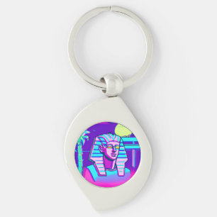 Synthwave Pharaoh Key Ring