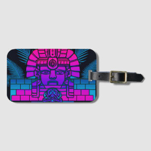 Synthwave Pharaoh Luggage Tag