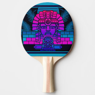 Synthwave Pharaoh Ping Pong Paddle