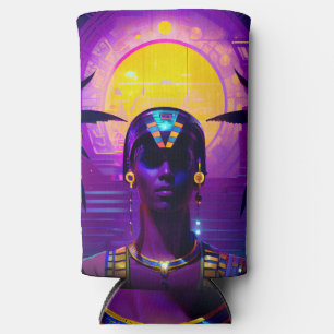 Synthwave Pharaoh Seltzer Can Cooler