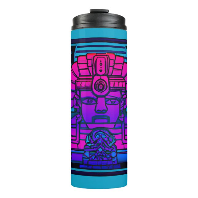 Synthwave Pharaoh Thermal Tumbler (Front)