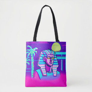 Synthwave Pharaoh Tote Bag