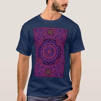 Synthwave Polyhedral D20 Dice Steampunk T-Shirt