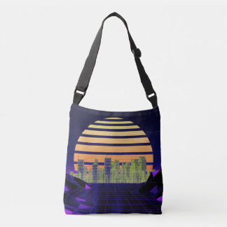 Synthwave Purple Crossbody Bag