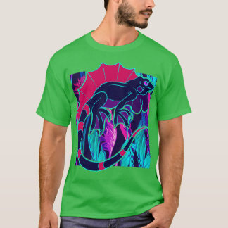 Synthwave Reptile Lover Pet Lizard Owner Iguana T-Shirt