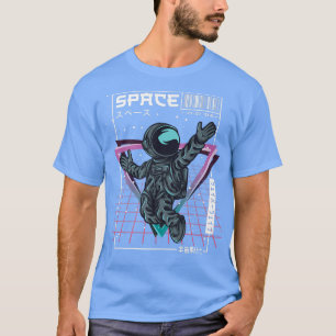 Synthwave Space Astronaut Aesthetic Cyberpunk Vapo T-Shirt