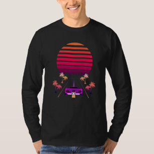 Synthwave Sunset And Retro 80s Sport Fast Car T-Shirt