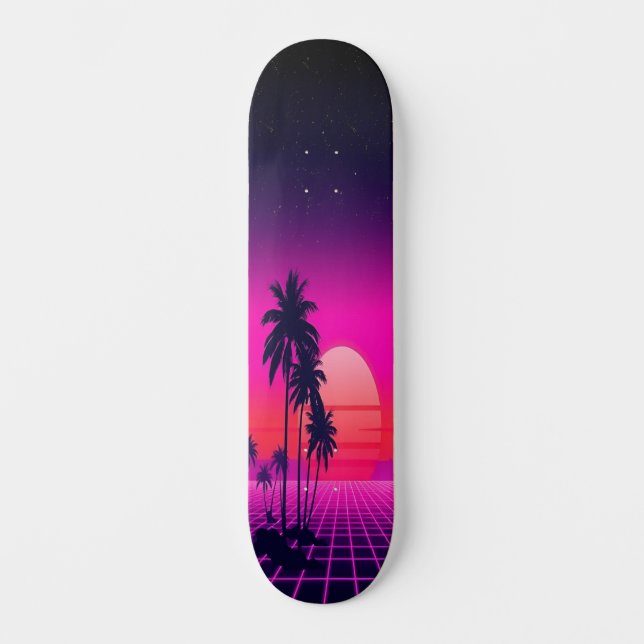 Synthwave Sunset: Edition 2 Skateboard (Front)