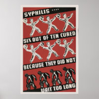 Syphilis 6 Out Of 10 Ccured Health Vintage WPA