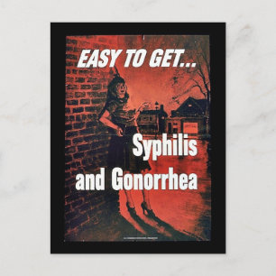Syphilis And Gonorrhoea Postcard