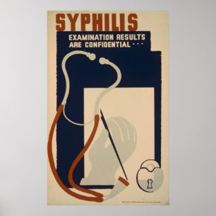 Syphilis Vintage WPA Health Poster