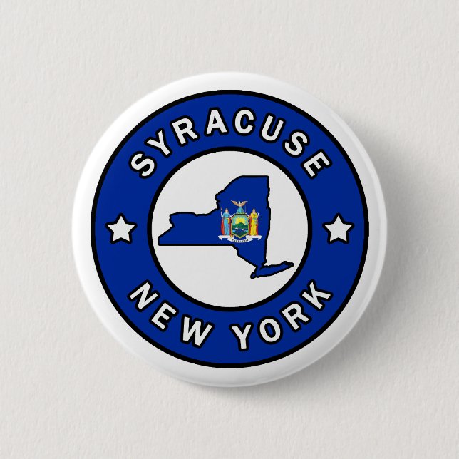 Syracuse New York 6 Cm Round Badge (Front)
