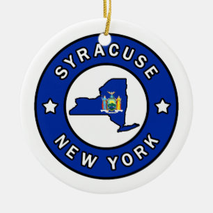 Syracuse New York Ceramic Tree Decoration
