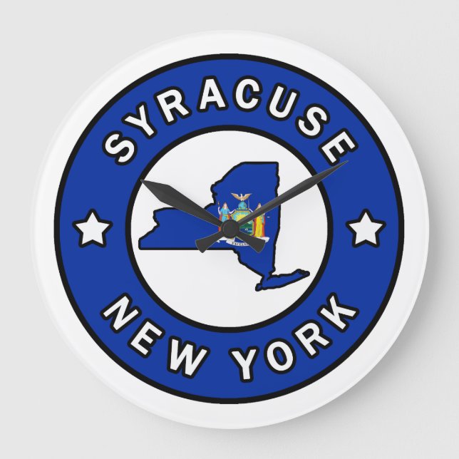 Syracuse New York Large Clock (Front)