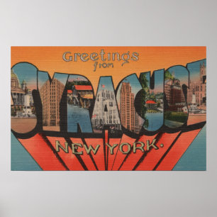 Syracuse, New York - Large Letter Scenes 2 Poster