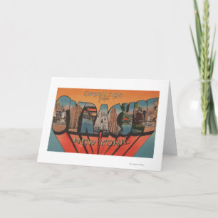 Syracuse, New York - Large Letter Scenes Card