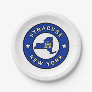 Syracuse New York Paper Plate