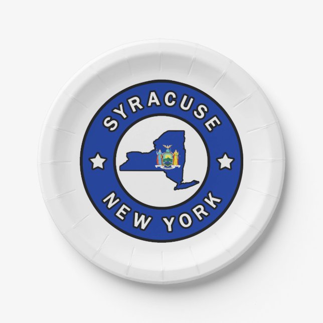 Syracuse New York Paper Plate (Front)