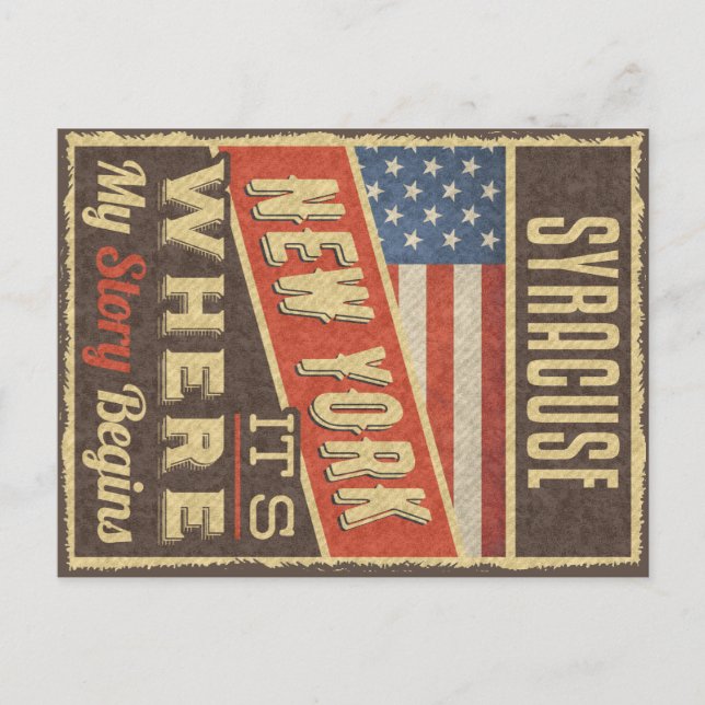 Syracuse New York Postcard (Front)