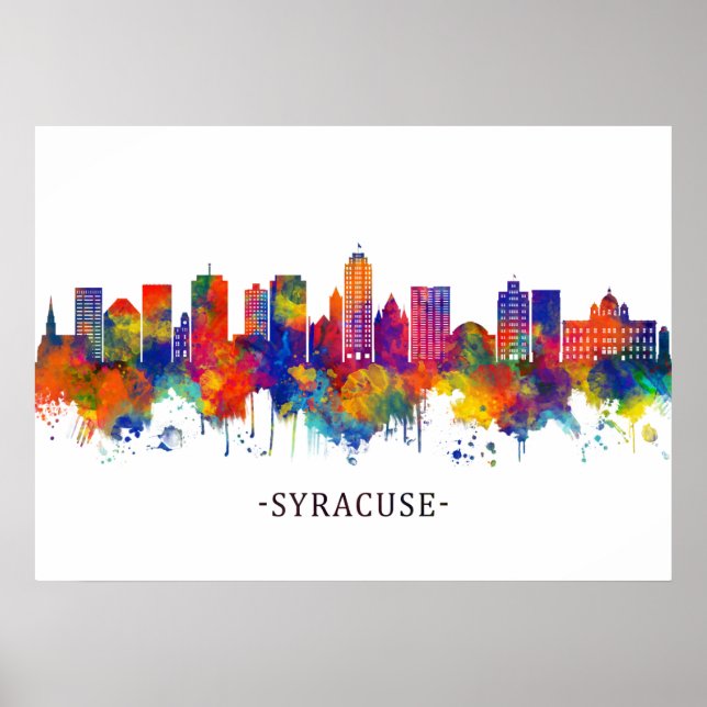 Syracuse New York Skyline Poster (Front)