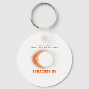 Syracuse New York Total Solar Eclipse 2024 Key Ring