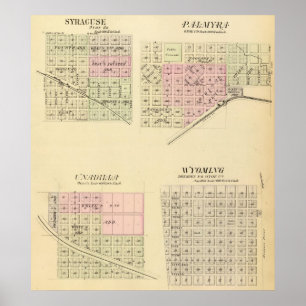 Syracuse, Palmyra, Unadilla, Wyoming, Nebraska Poster