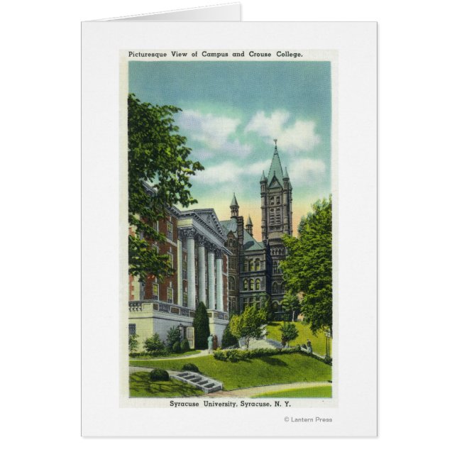 Syracuse U Campus View Showing Crouse College (Front)