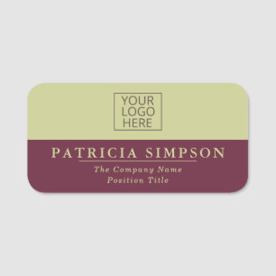 Syrah Red and Pistachio Yellow Harmony Name Tag