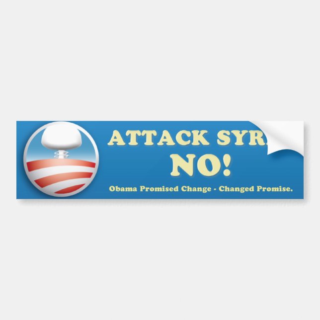 Syria Anti-War Bumper Sticker (Front)
