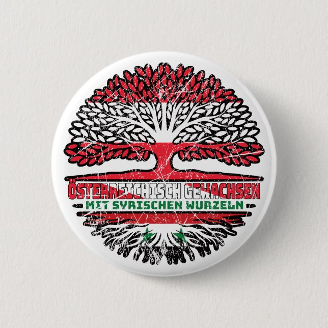 Syria Austrian Baum 6 Cm Round Badge (Front)