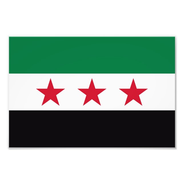 Syria country revolution new flag symbol photo print (Front)