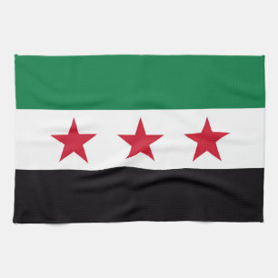 Syria country revolution new flag symbol tea towel