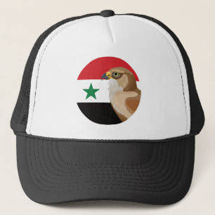Syria Falcon Syrian National Animal Flag Trucker Hat