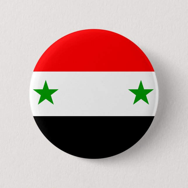 Syria Flag 6 Cm Round Badge (Front)