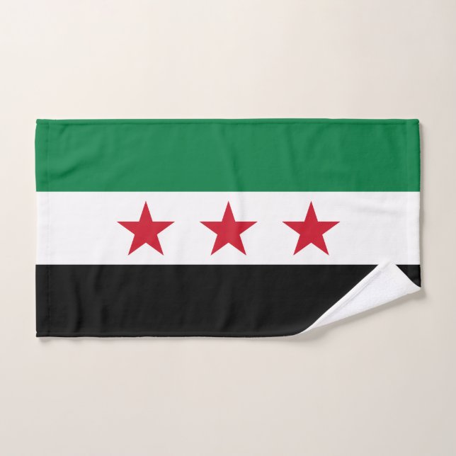 Syria Flag Bath Towel Set (Hand Towel)