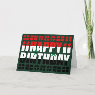 Syria Flag Birthday Card