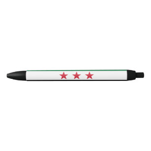 Syria Flag Black Ink Pen
