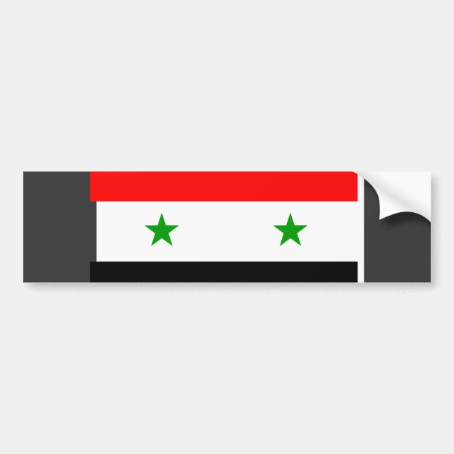 Syria Flag Bumper Sticker (Front)
