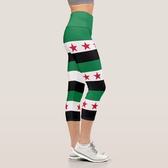 Syria Flag Capri Leggings (Right)