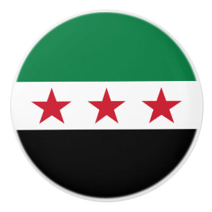 Syria Flag Ceramic Knob