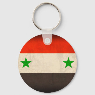 Syria Flag Distressed Keychain