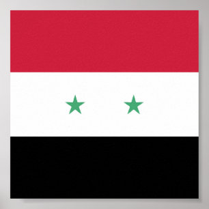 Syria Flag Emblem Poster